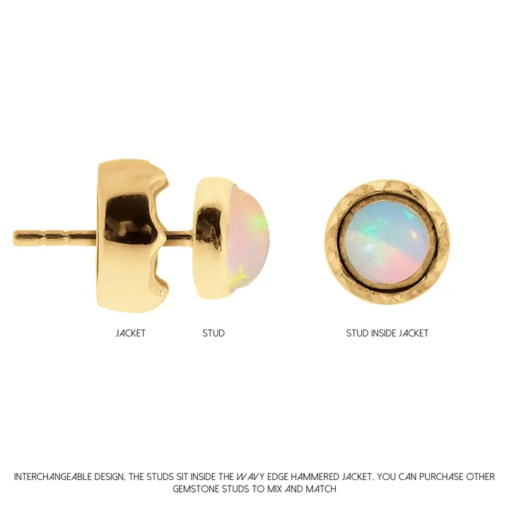 Maya Opal Stud Earrings - Image 3