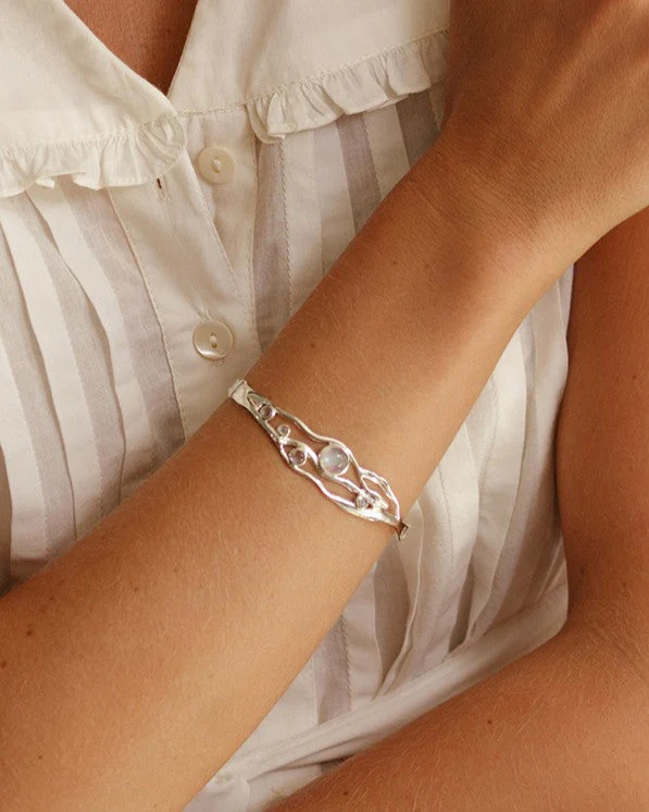 Molten Rainbow Moonstone Bracelet -NEW - Image 3