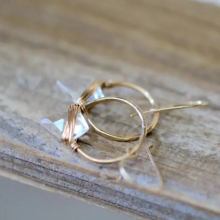 STERLING SILVER ALBATROSS EARRINGS - CRYSTAL QUARTZ - Image 11
