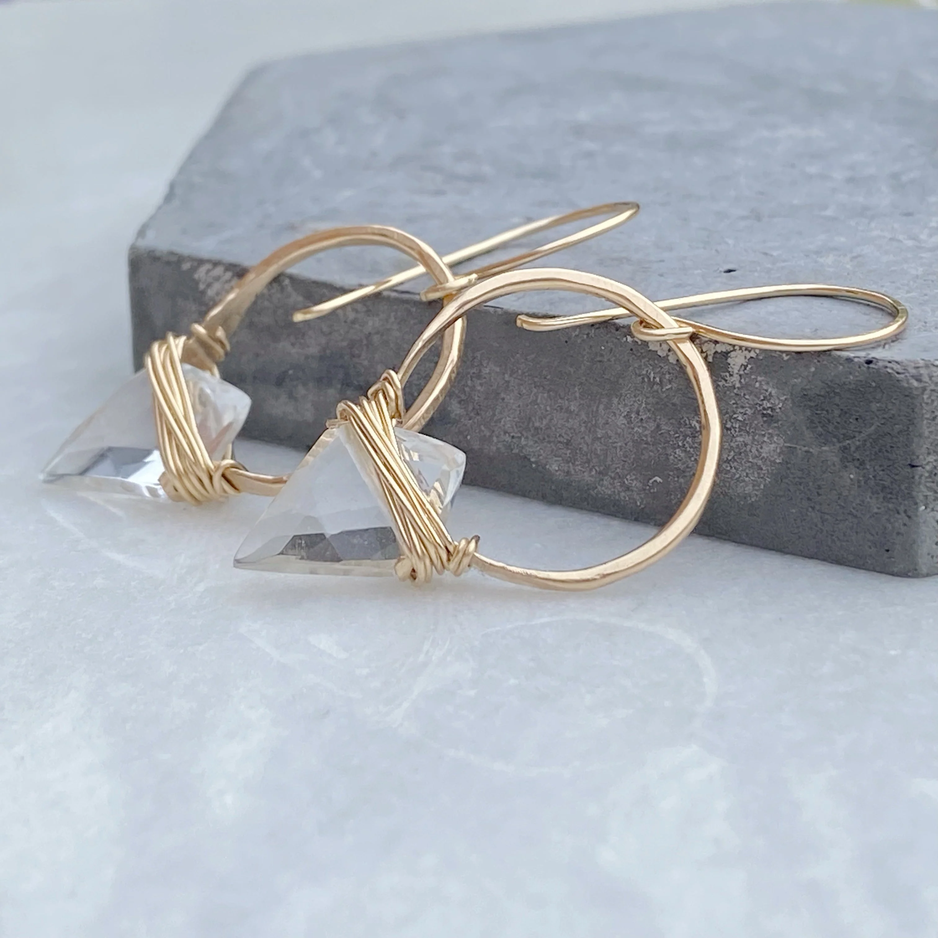 STERLING SILVER ALBATROSS EARRINGS - CRYSTAL QUARTZ - Image 15
